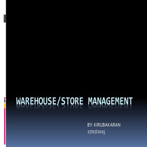 Warehouse management using rfid | PPTX