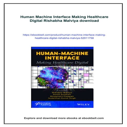 Human Machine Interface Making Healthcare Digital Rishabha Malviya