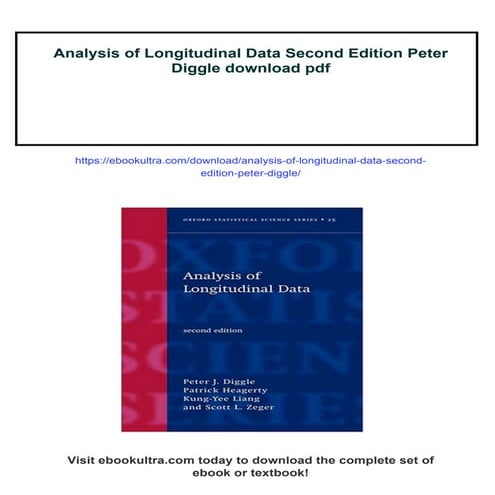 Analysis of Longitudinal Data Second Edition Peter Diggle | PDF