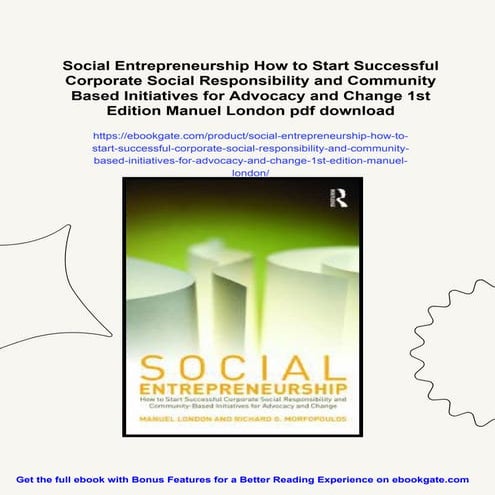Social Entrepreneurship How to Start Successful Corporate Social Responsibili...