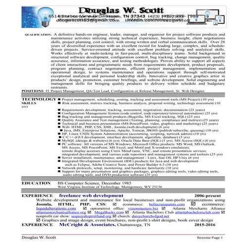 DOUG SCOTT resume - 2016