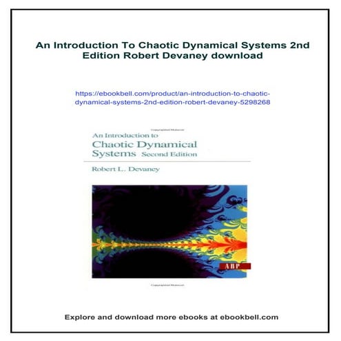 An Introduction To Chaotic Dynamical Systems 2nd Edition Robert Devaney