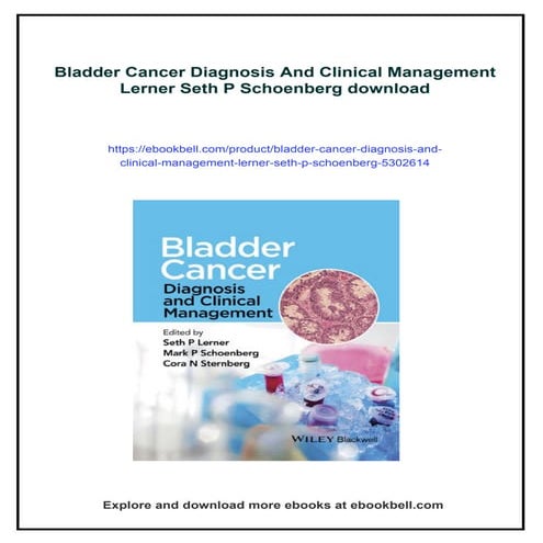 Bladder Cancer Diagnosis And Clinical Management Lerner Seth P ...