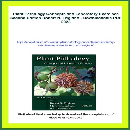 Plant Pathology Concepts and Laboratory Exercises Second Edition Robert ...
