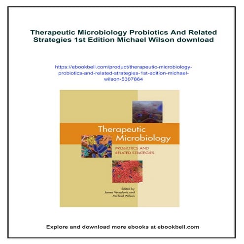 Therapeutic Microbiology Probiotics And Related Strategies 1st Edition ...