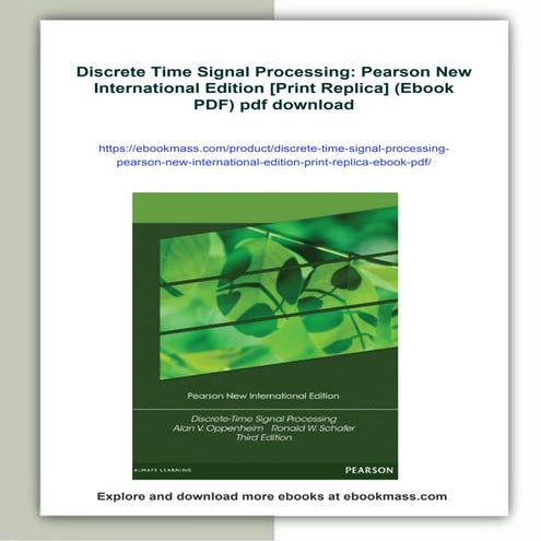 Discrete Time Signal Processing: Pearson New International Edition [Print Rep...