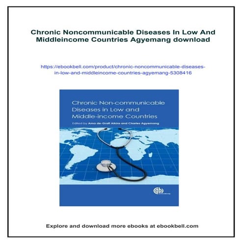 Chronic Noncommunicable Diseases In Low And Middleincome Countries Agyemang
