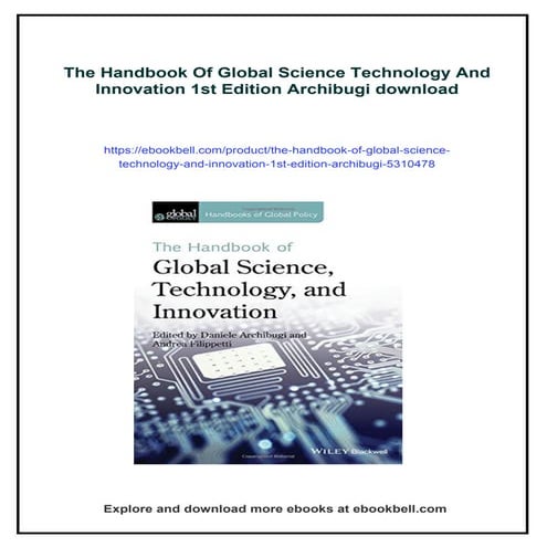 The Handbook Of Global Science Technology And Innovation 1st Edition ...