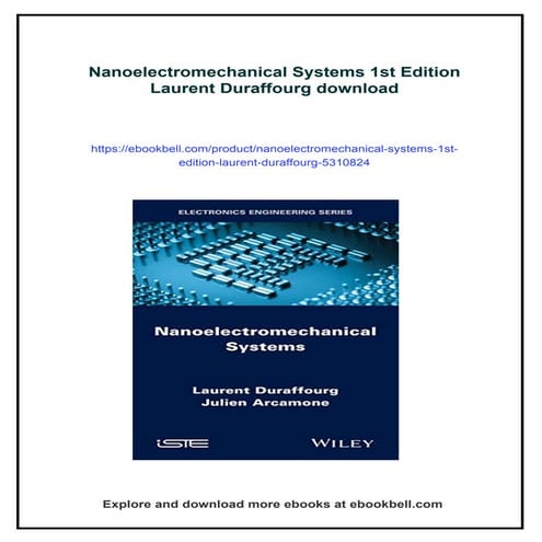 Nanoelectromechanical Systems 1st Edition Laurent Duraffourg