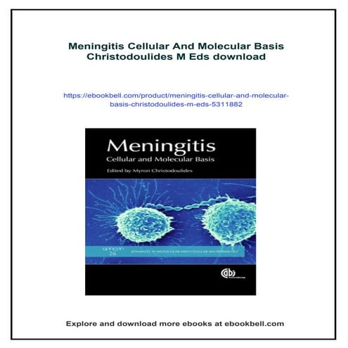 Meningitis Cellular And Molecular Basis Christodoulides M Eds | PDF