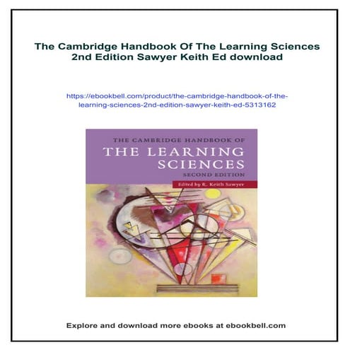 The Cambridge Handbook Of The Learning Sciences 2nd Edition Sawyer ...