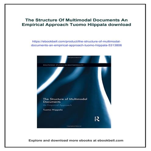 The Structure Of Multimodal Documents An Empirical Approach Tuomo Hiippala