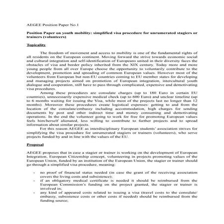 AEGEE Position Paper 1.3