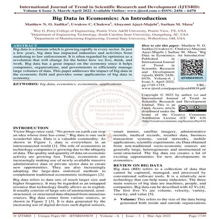 Big Data in Economics An Introduction