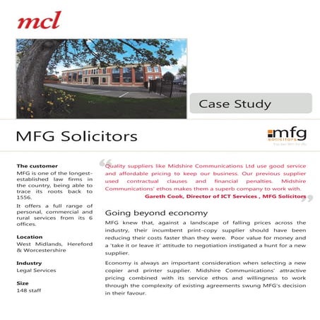 MFG case study 2013