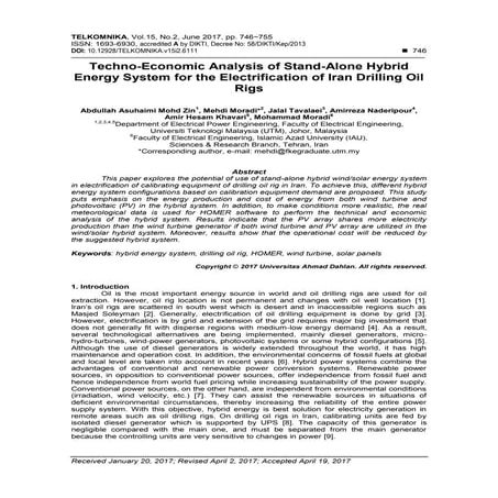 Techno-Economic Analysis of Stand-Alone Hybrid Energy System for the ...