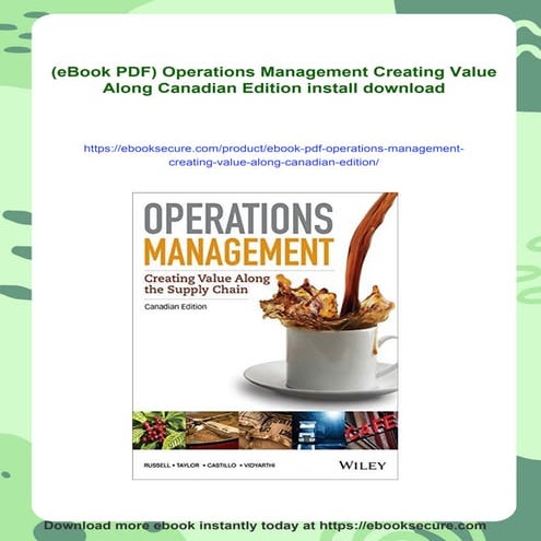 (eBook PDF) Operations and Supply Chain Management 15th Edition | PDF