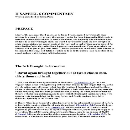 26622365 ii-samuel-6-commentary | PDF