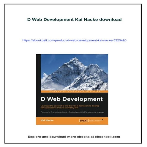 Download full ebook of D Web Development Kai Nacke instant download pdf