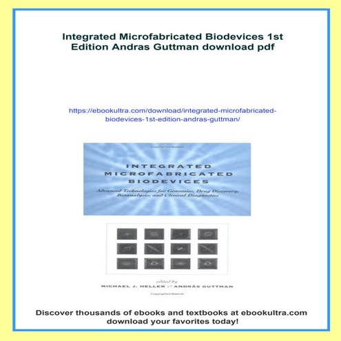 Integrated Microfabricated Biodevices 1st Edition Andras Guttman | PDF