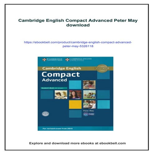 Cambridge English Compact Advanced Peter May | PDF