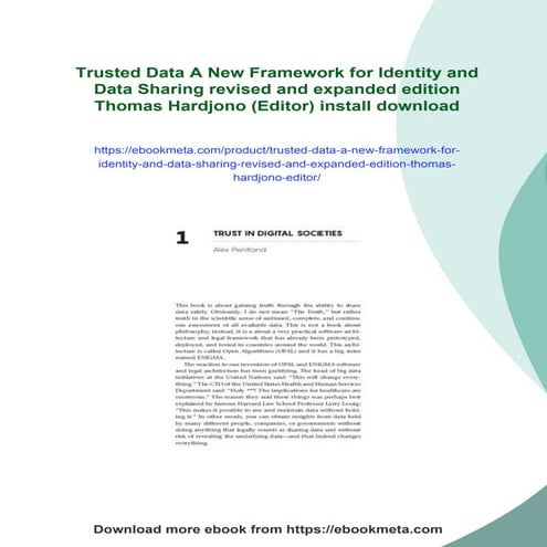 Trusted Data A New Framework for Identity and Data Sharing revised and expand...