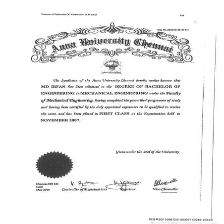Degree Certificate | PDF