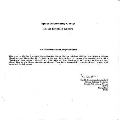 ISRO INTERN | PDF
