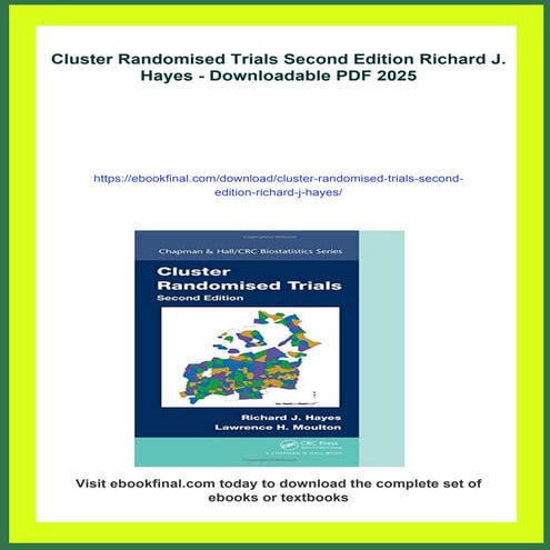 Cluster Randomised Trials Second Edition Richard J. Hayes