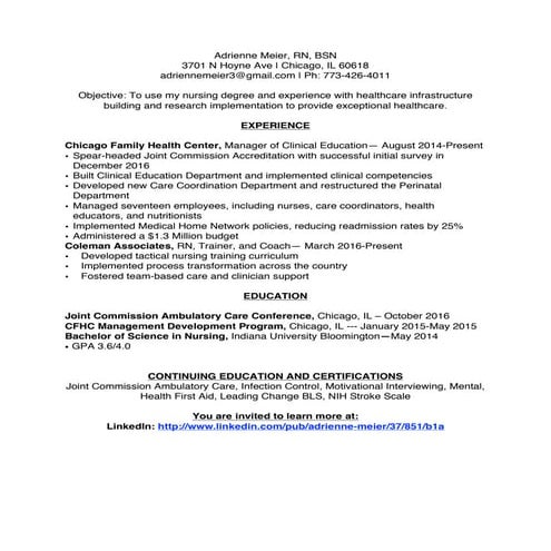Meier Resume 2017 | PDF