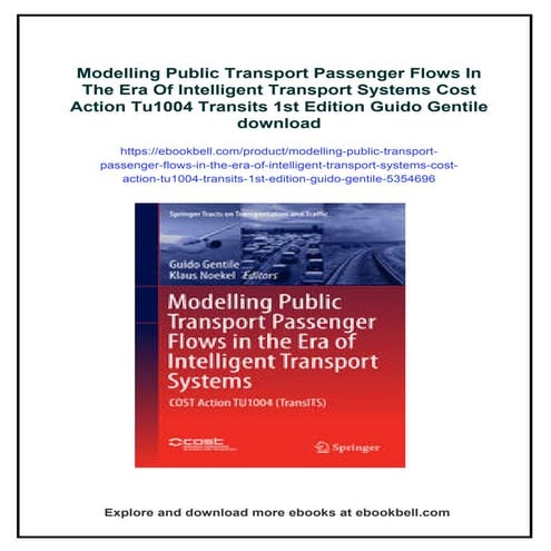 Modelling Public Transport Passenger Flows In The Era Of Intelligent ...