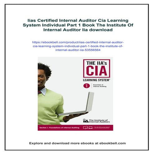 Iias Certified Internal Auditor Cia Learning System Individual Part 1 Book Th...