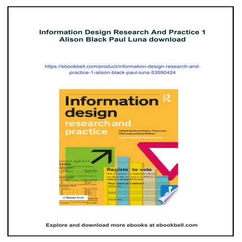 Information Design Research And Practice 1 Alison Black Paul Luna
