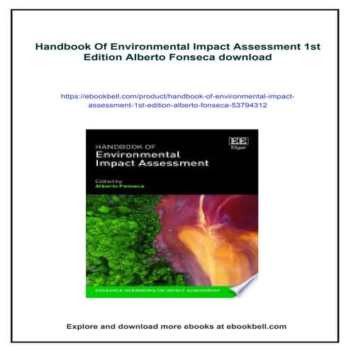 Handbook Of Environmental Impact Assessment 1st Edition Alberto Fonseca ...