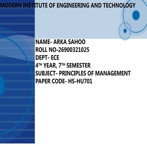 Management- Definition and Function presentation