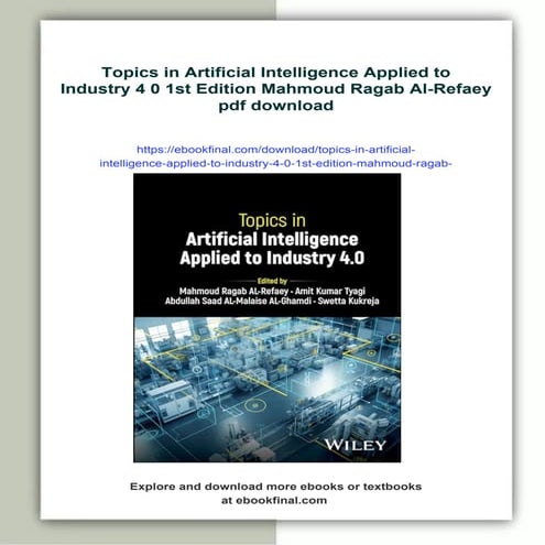 Topics in Artificial Intelligence Applied to Industry 4 0 1st Edition ...