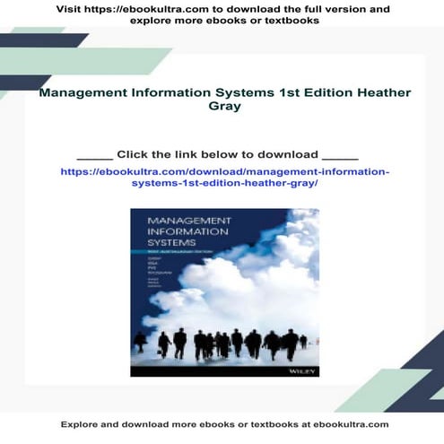 Management Information Systems 1st Edition Heather Gray | PDF