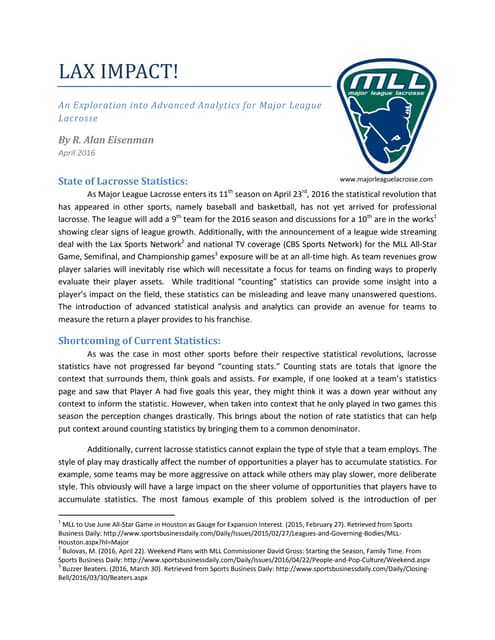 LAX IMPACT! White Paper