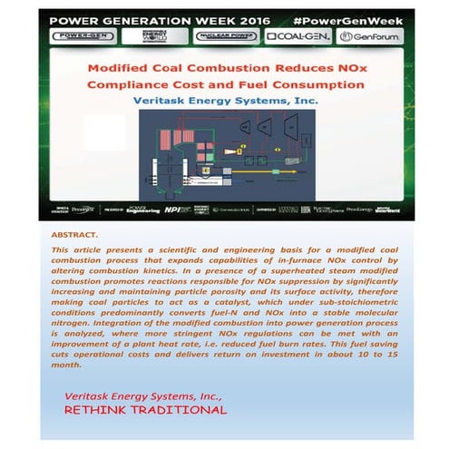 CoalGen Paper Manuscript(1) Modified Coal Combustion Reduces NOX and Fuel Con...