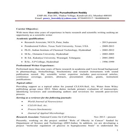 Purushotham Reddy -SW.- CV