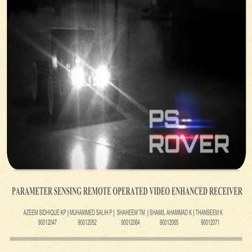 PARAMETER SENSING REMOTE OPERATED VIDEO ENHANCED RECEIVER