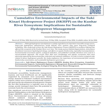 Cumulative Environmental Impacts of the Suki Kinari Hydropower Project ...