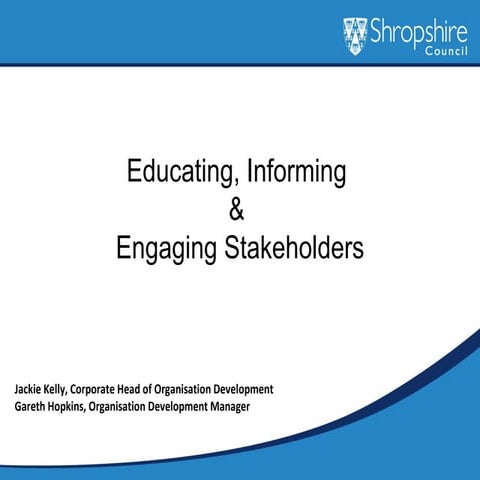 Knowledge Bite - Jackie Kelly - Educating, Informing and Engaging Stakeholder...