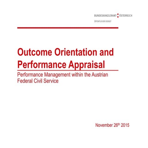 Presentation by Susanna Rihs on 'Outcome Orientation and Performance Appraisa...