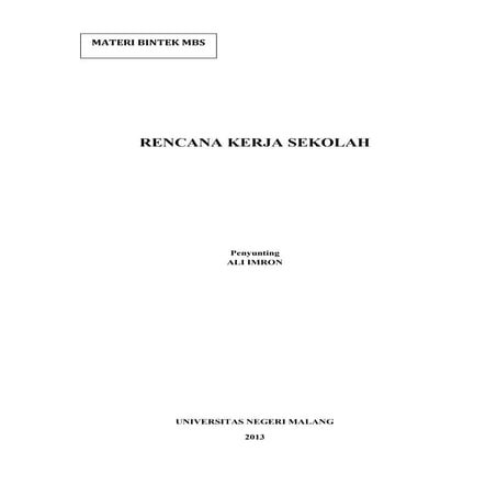 26 rencana kerja sekolah