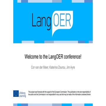 LangOER Conference: Welcome message 