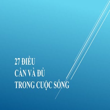 27 điều cần và đủ