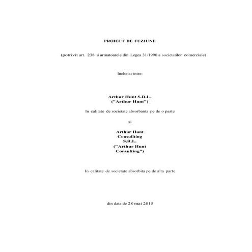 27.05.2015 proiect de fuziune v4 | PDF