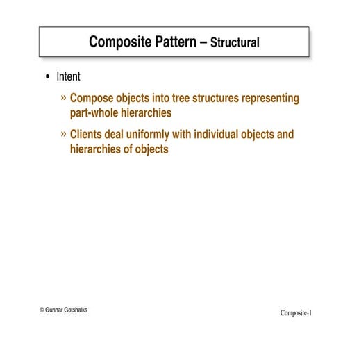 Structure-Composite Structure  deign pattern model fact