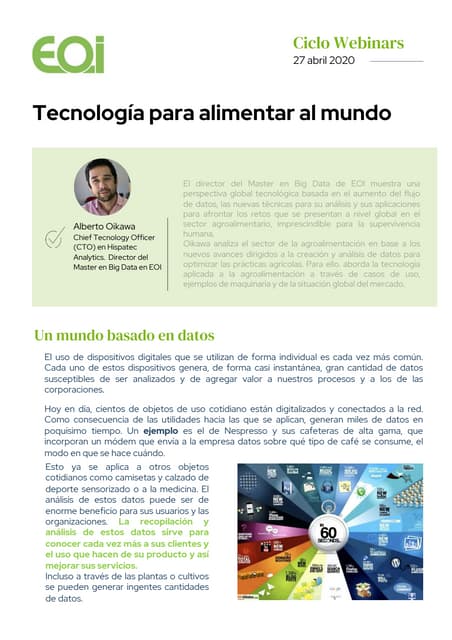 Tecnología para alimentar el mundo por Alberto  Oikawa